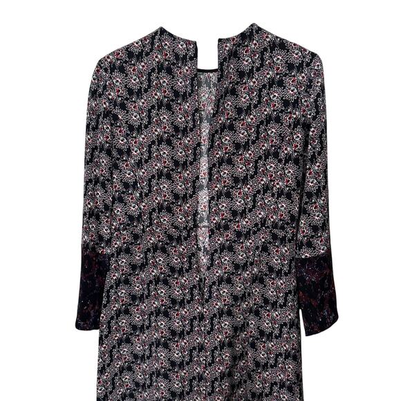 Derek Lam 10 Crosby 100% Silk Rocco Printed Dress Lightweight Floral Bell Sleeve - Picture 6 of 8